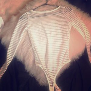 Long sleeve white body suit